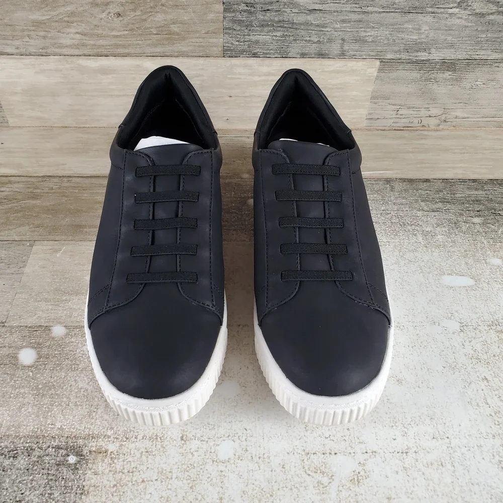 Soul Naturalizer Tia Stepin Womens Shoes Sz 9.5 M Black Platform Slip On Sneaker